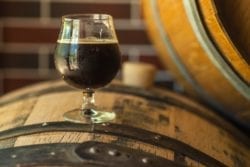 Glass of Bourbon Barrel Porter beer