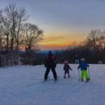 Twilight skiing at Shawnee Mountain
