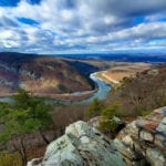 View of the Delaware Water Gap from Mt. Tammany